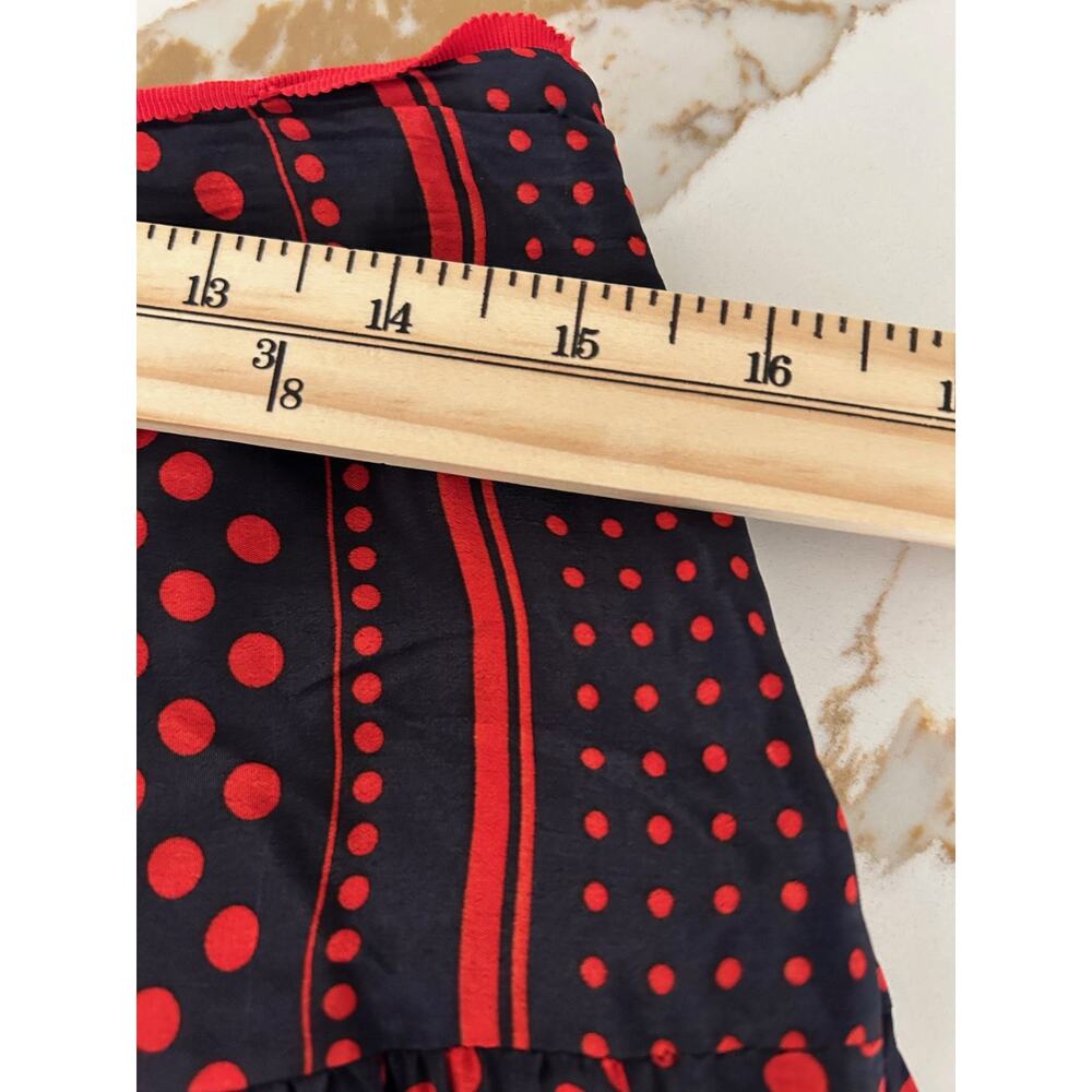 Maeve by Anthropologie Colette Skirt Black & Red Polka Dot Patchwork Size 6 - Picture 10 of 13